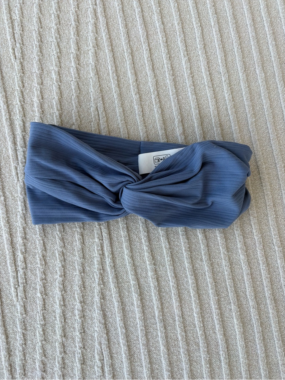 lululemon athletica Ribbed Twist Headband in Slate Blue